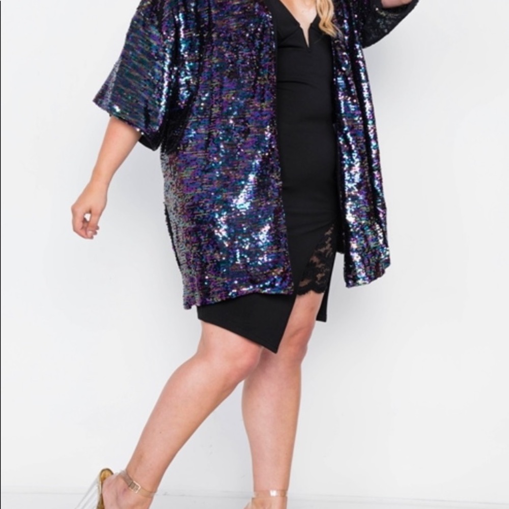 Plus Size Sequin kimono brand new‼️‼️ - Picture 3 of 4